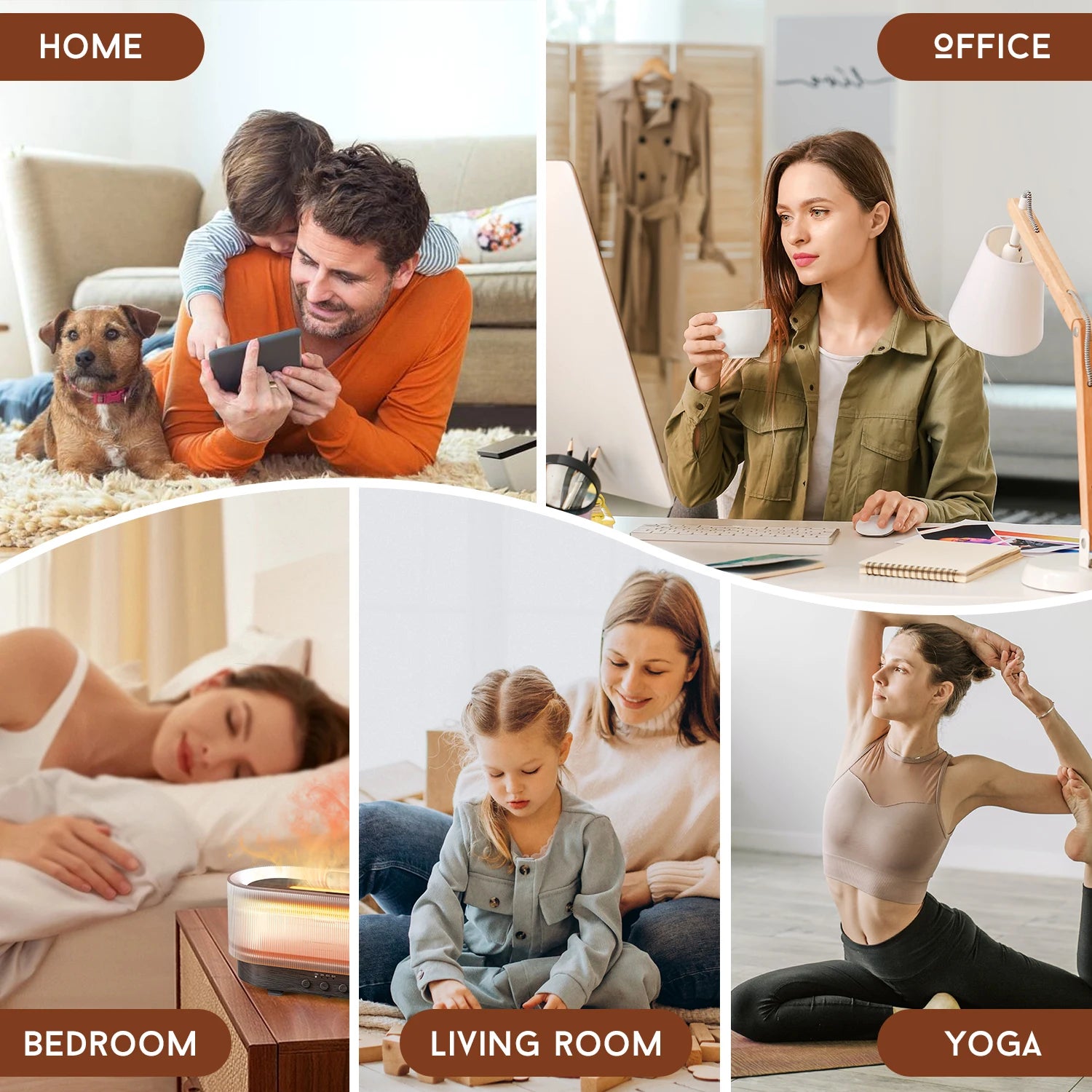 Fire Flame Aromatherapy ultrasonic Humidifier