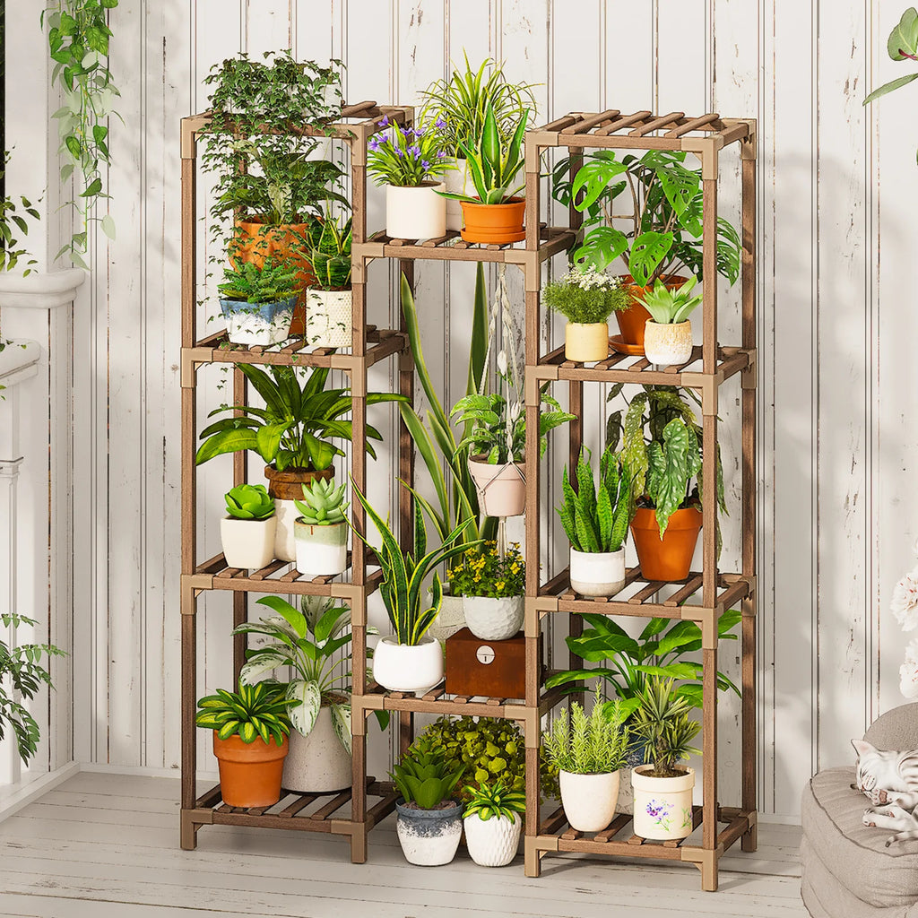 Tall Wood Plant Stand Indoor Outdoor