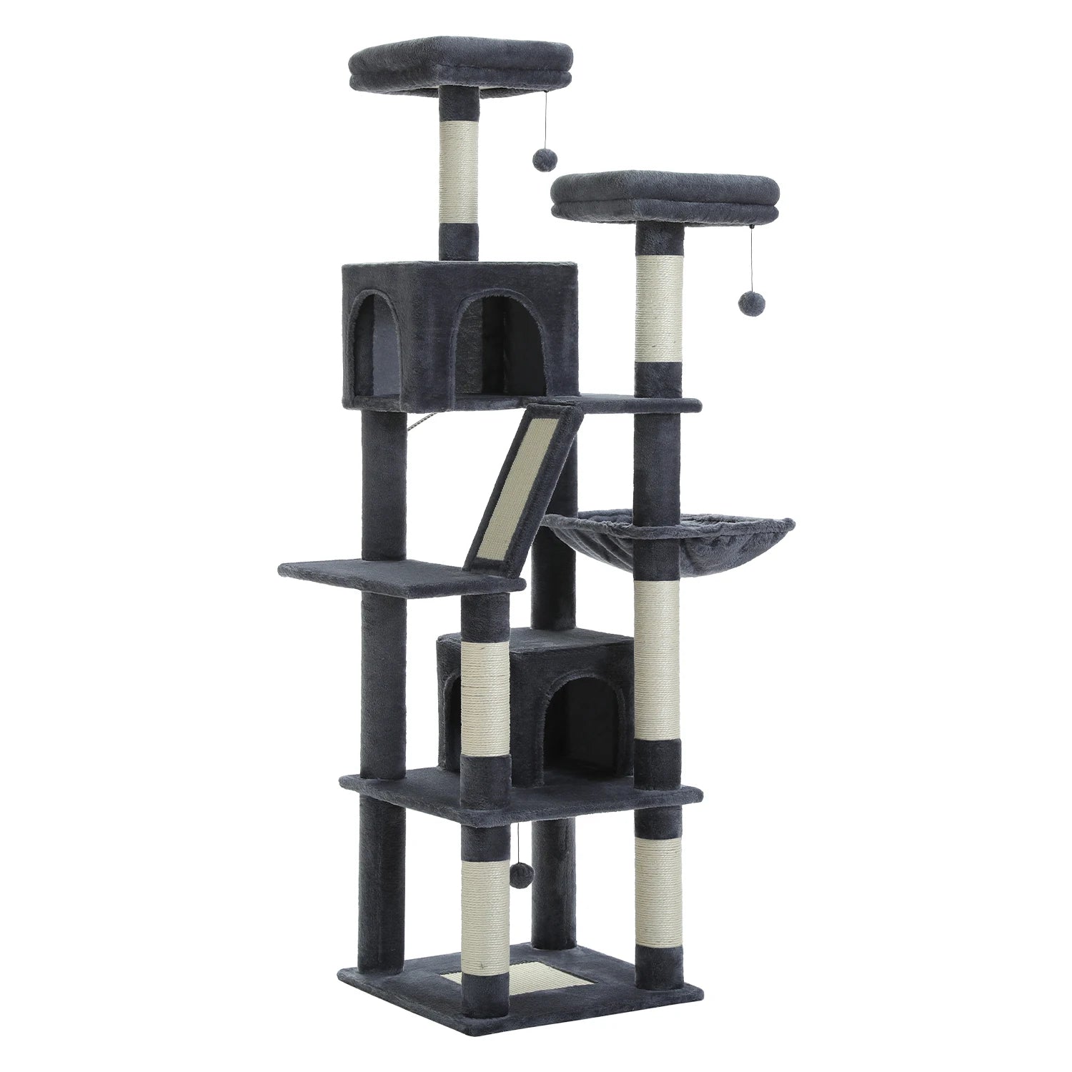 Tall Plush Cat Tower Multi-Level