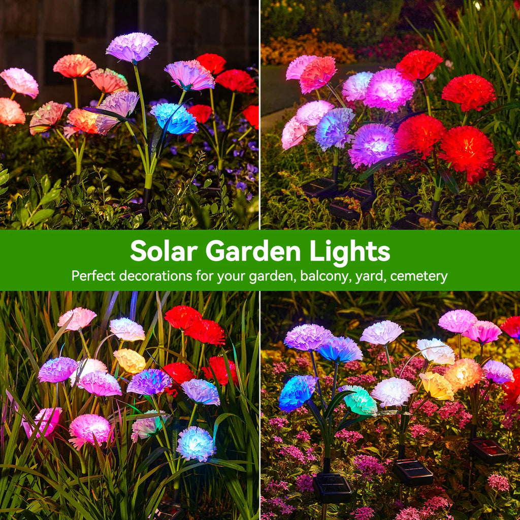 4Pack Solar Flower Lights Larger More Realistic