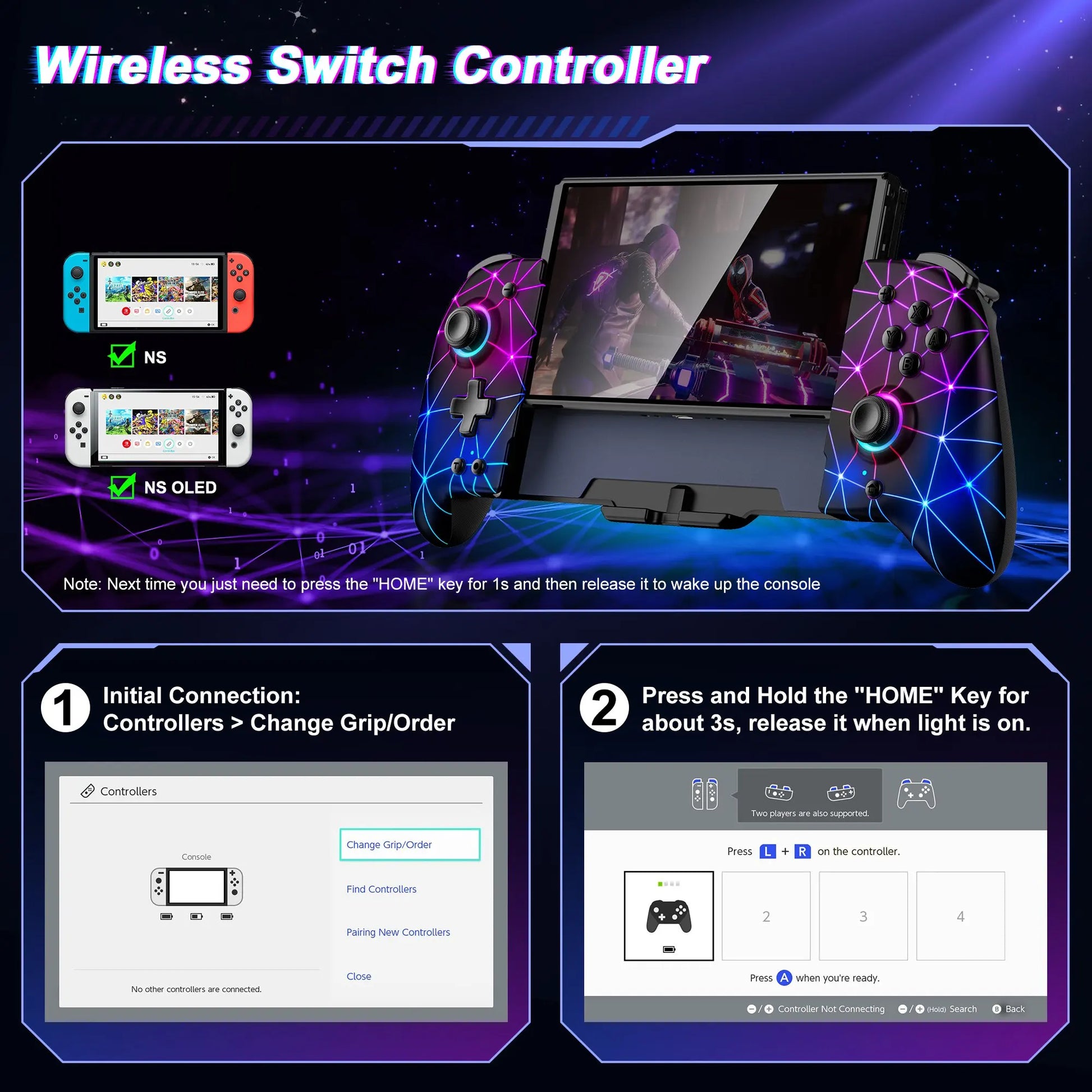 One-Piece Switch Controller Handheld Programmable Gamepad