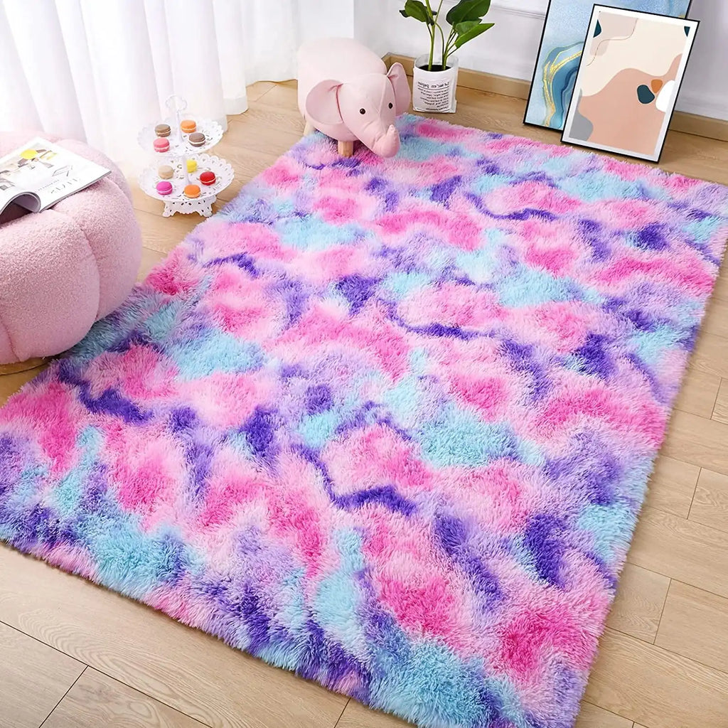 Super Soft Plush Tie Dye Velvet Rugs