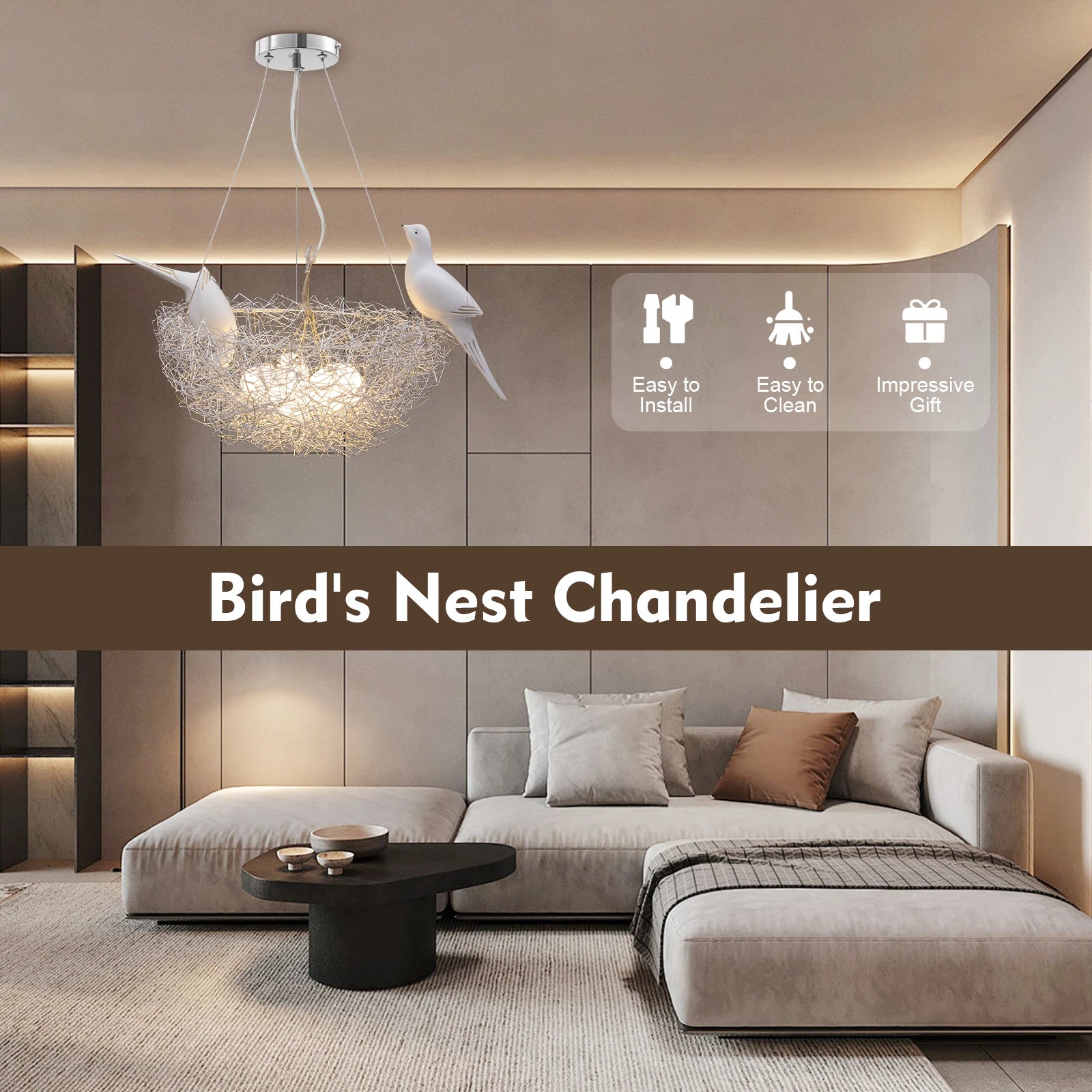 Bird Nest Chandelier