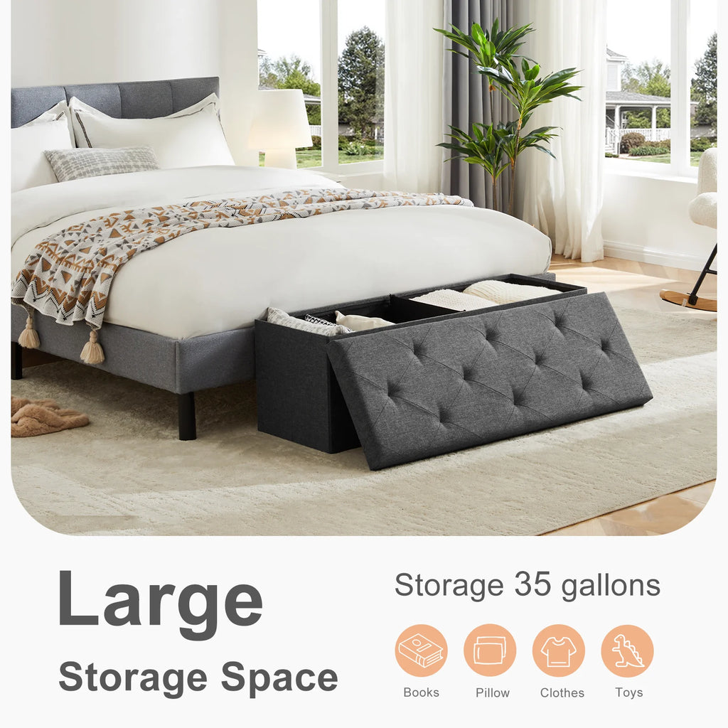 Hidden Storage Footstool Toy Box