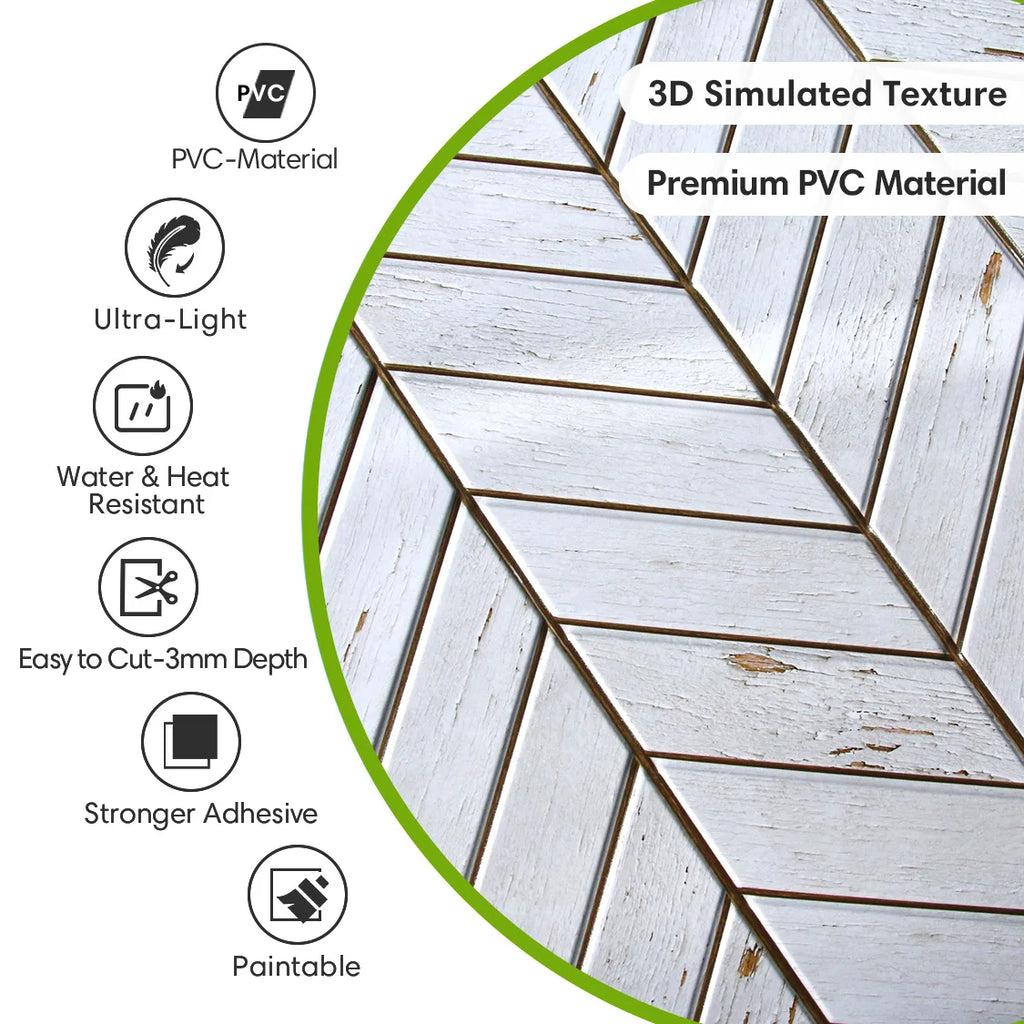 Faux Wood Grain Peel Stick Wall Panel