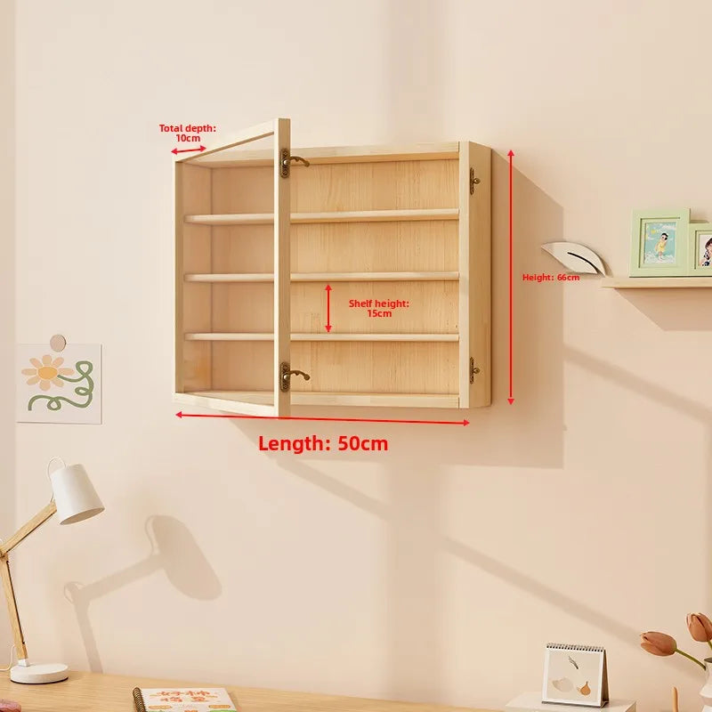 Wooden Display Dustproof Hanging Storage Organizer