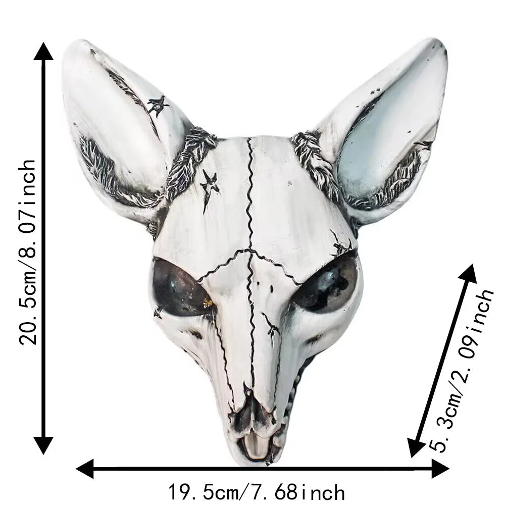 3D Fox Head Retro Resin Wall Sculpture