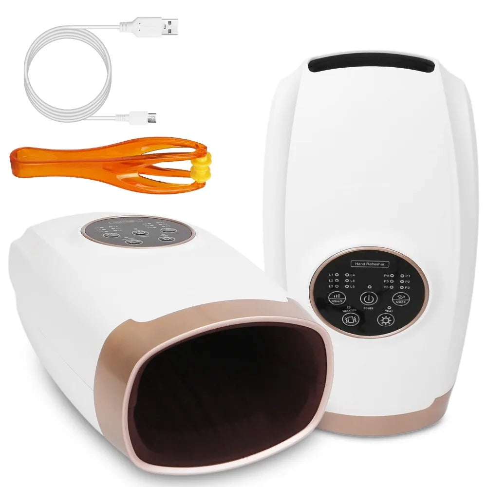 Hand Therapy Massager Pressure Vibration Heating Cordless