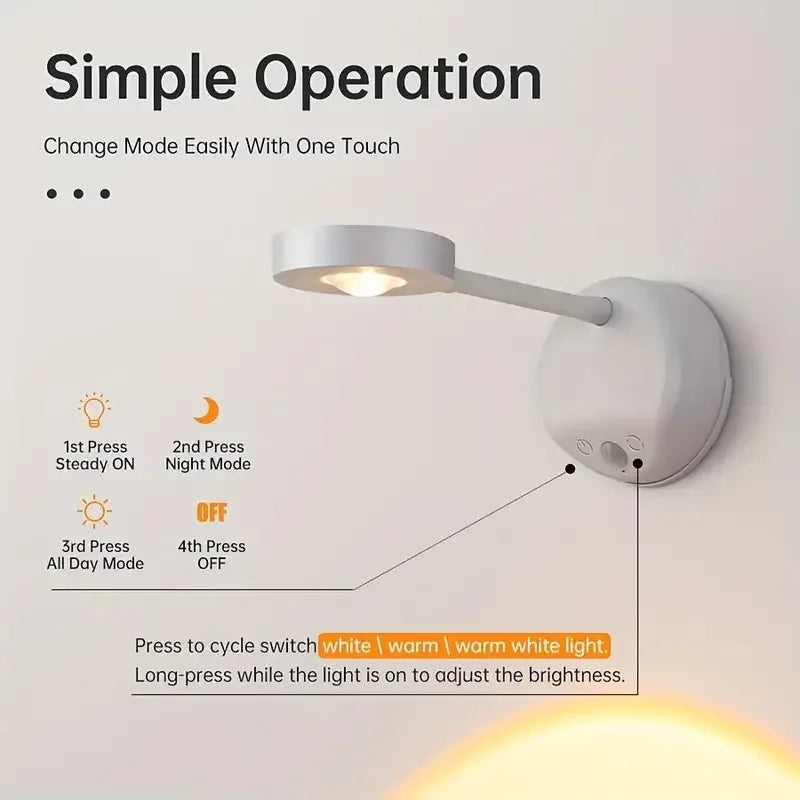 Intelligent Sensing Wireless Wall Lamp
