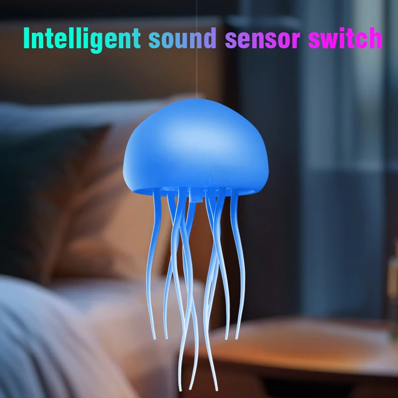 Voice Control Gradient Cute Rotating Jellyfish