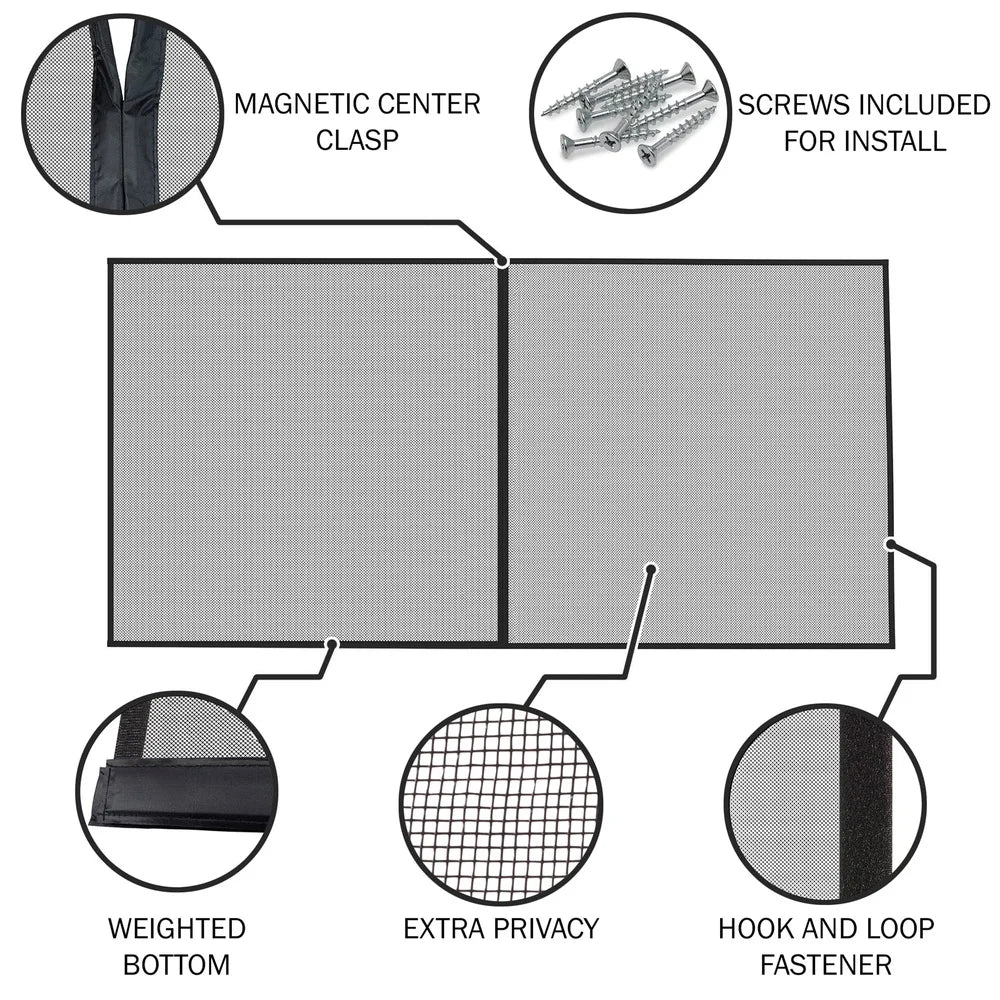 Magnetic Garage Screen Bug Barrier Extra Privacy Airflow