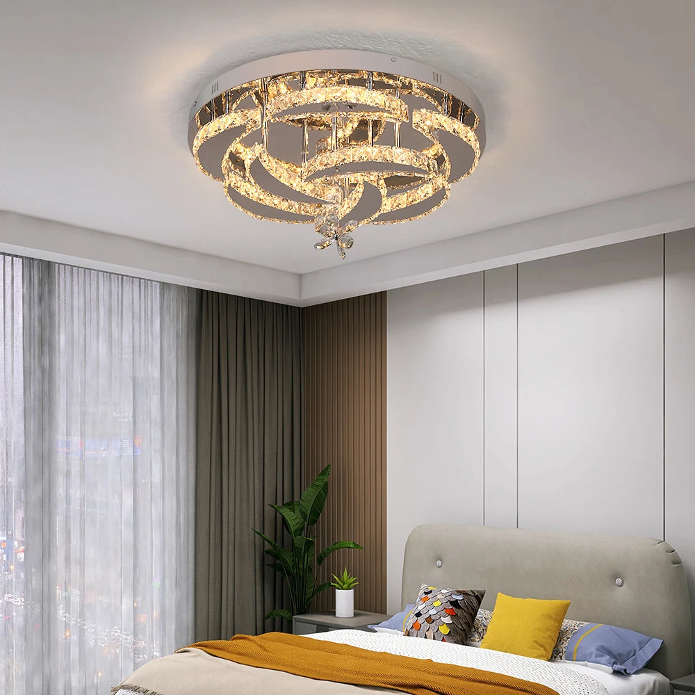 Luxury Crystal Led Dimmable Luminaire Home Fixture