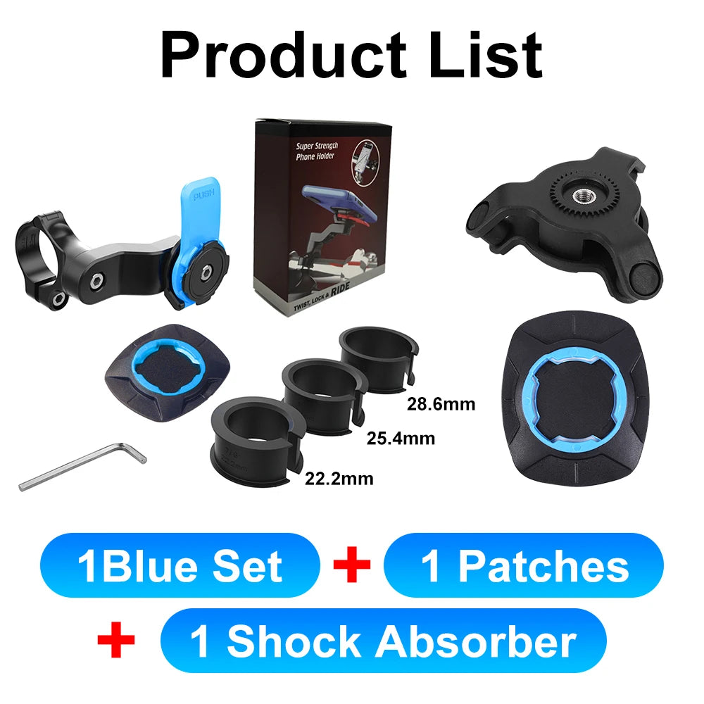 Motorcycle Bike Holder Quad Lock Security 360°