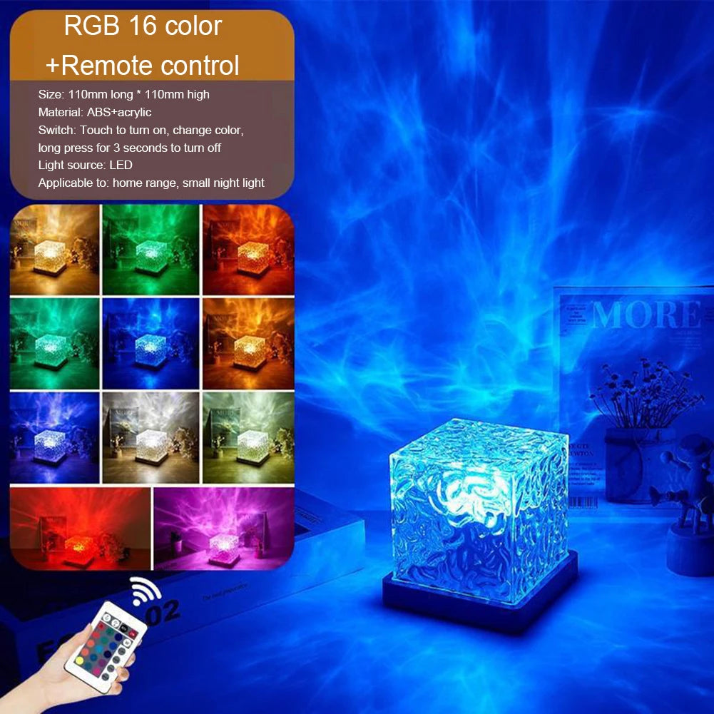 16 Colors Rotating Water Ripple Lamp