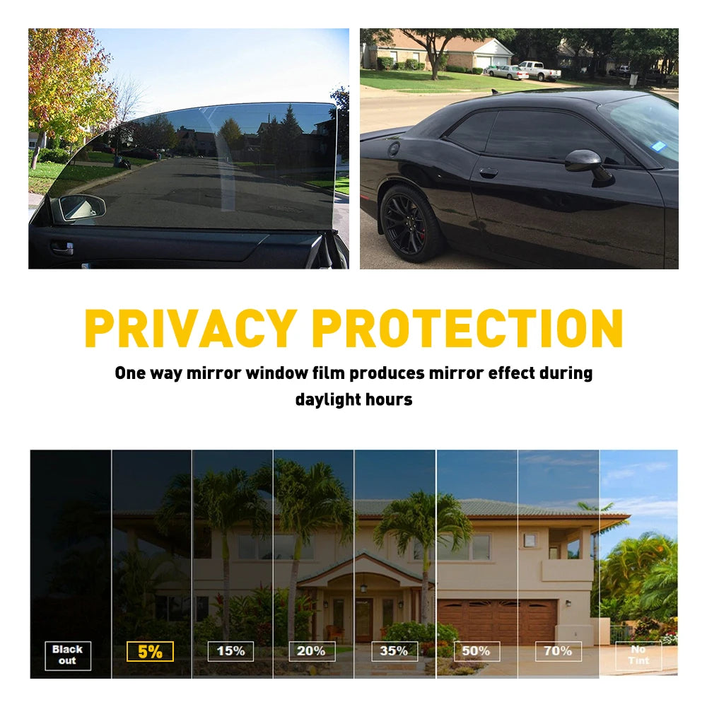 50x300 cm Privacy Tint Film 5% VLT UV