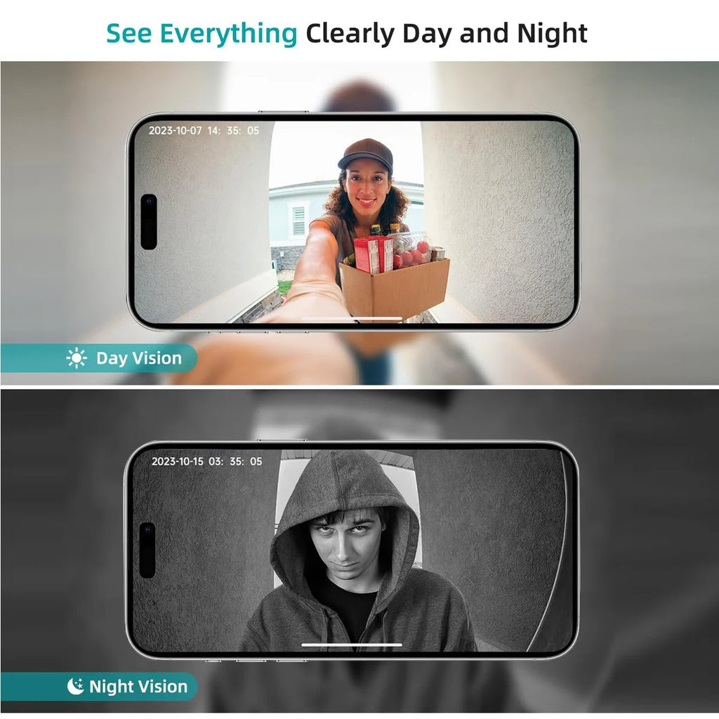 WiFi Smart Camera Doorbell Bidirectional HD Waterproof