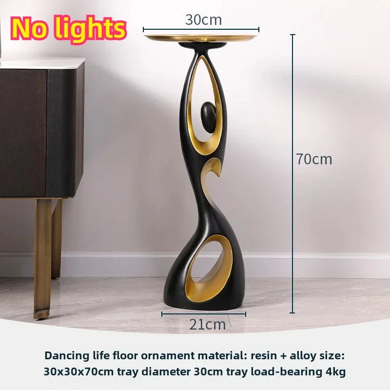 Night Glow Resin Sculpture LED Floor Lamp