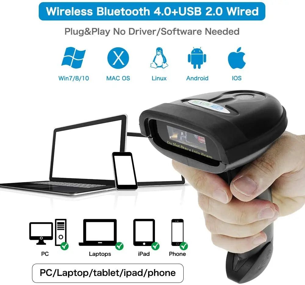 Bluetooth Wireless CCD Barcode Scanner