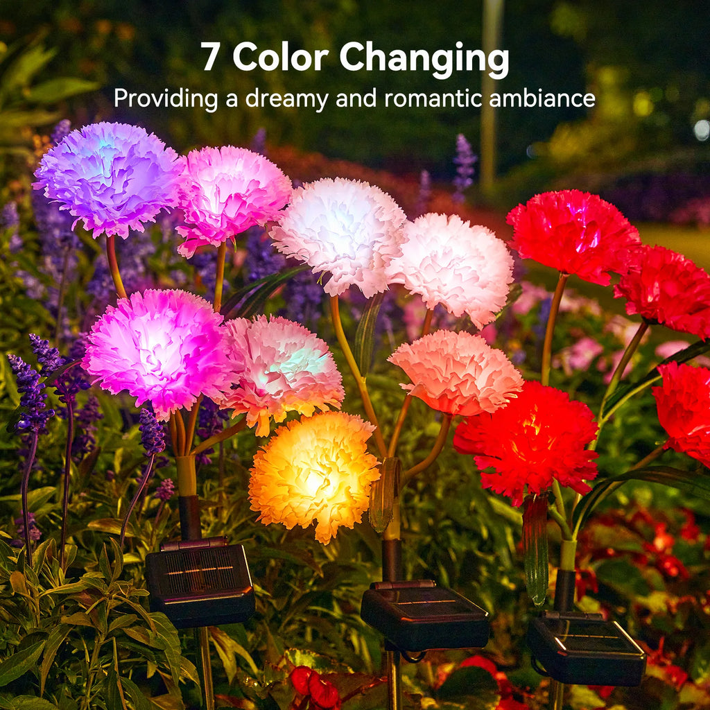 4Pack Solar Flower Lights Larger More Realistic