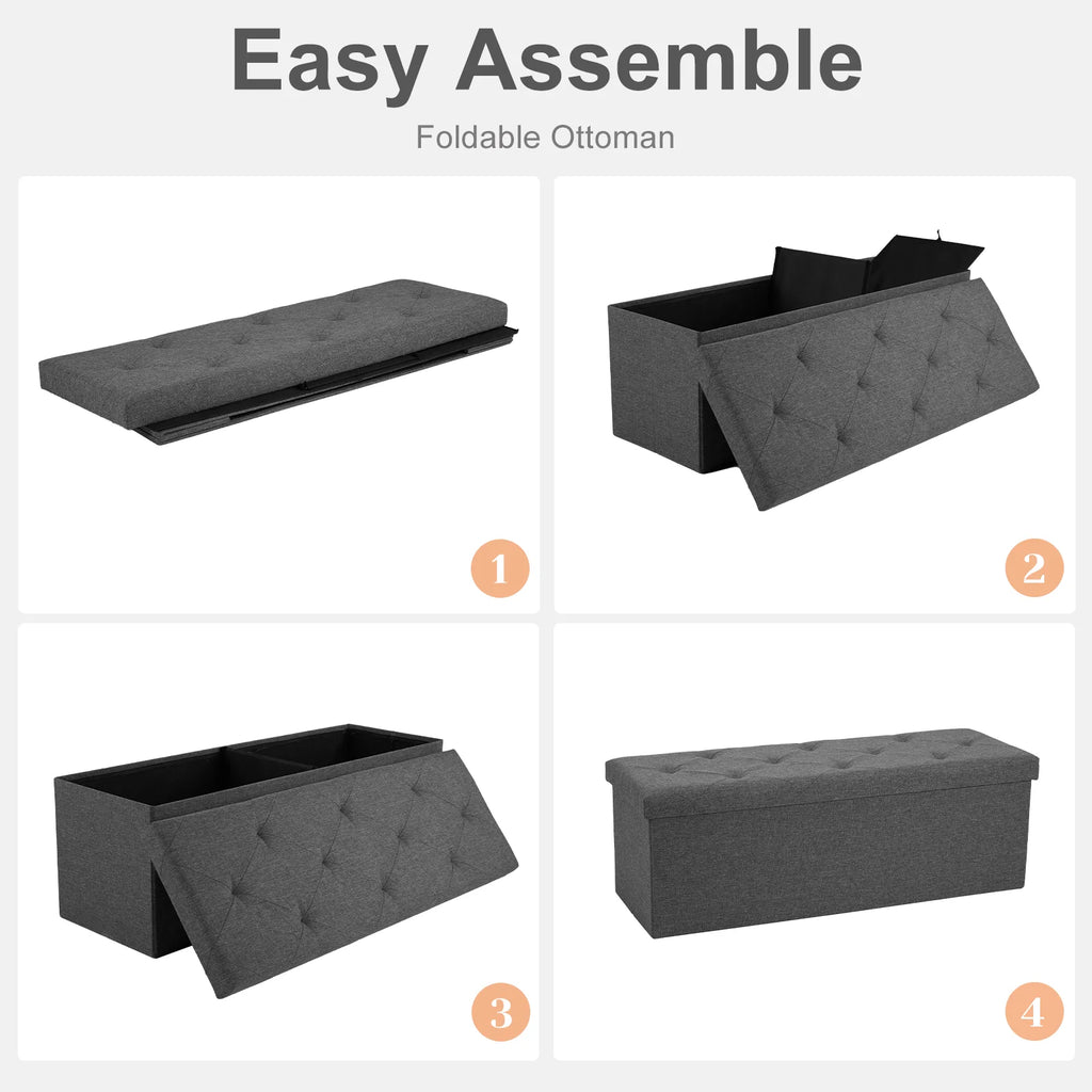 Hidden Storage Footstool Toy Box