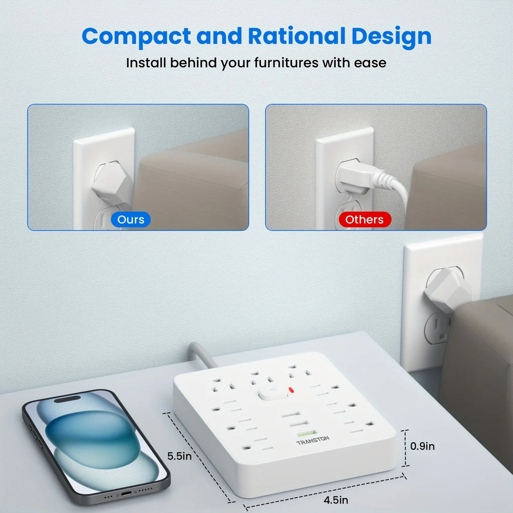Power Block /Surge 9 power 3 USB 5ft Cord