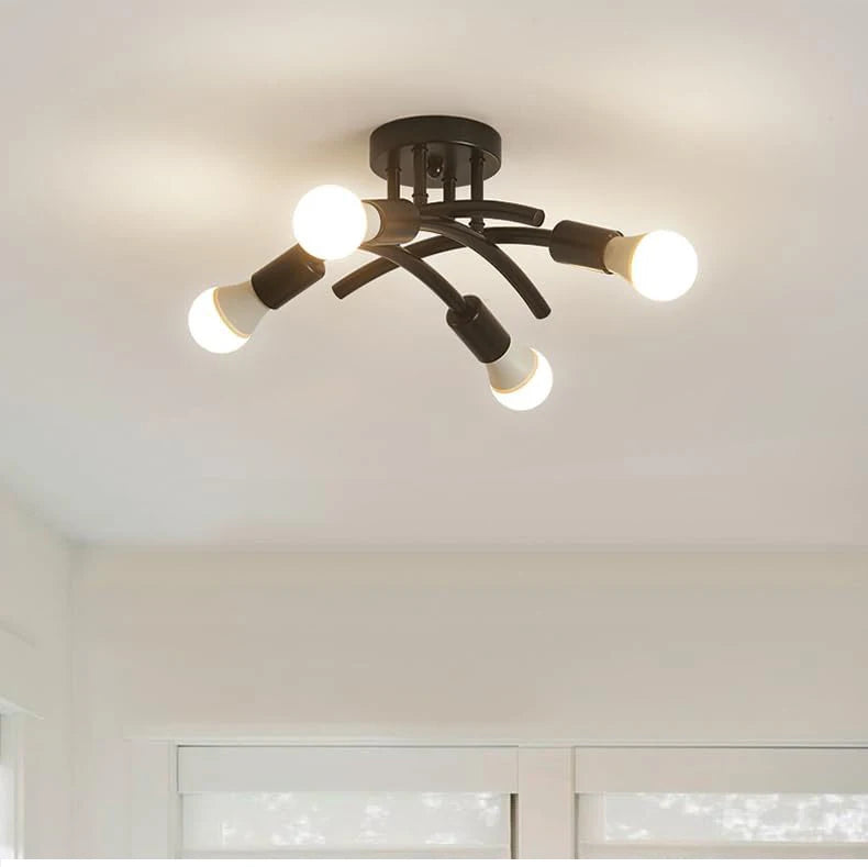 Retro-style Wrought Iron Pendant Light