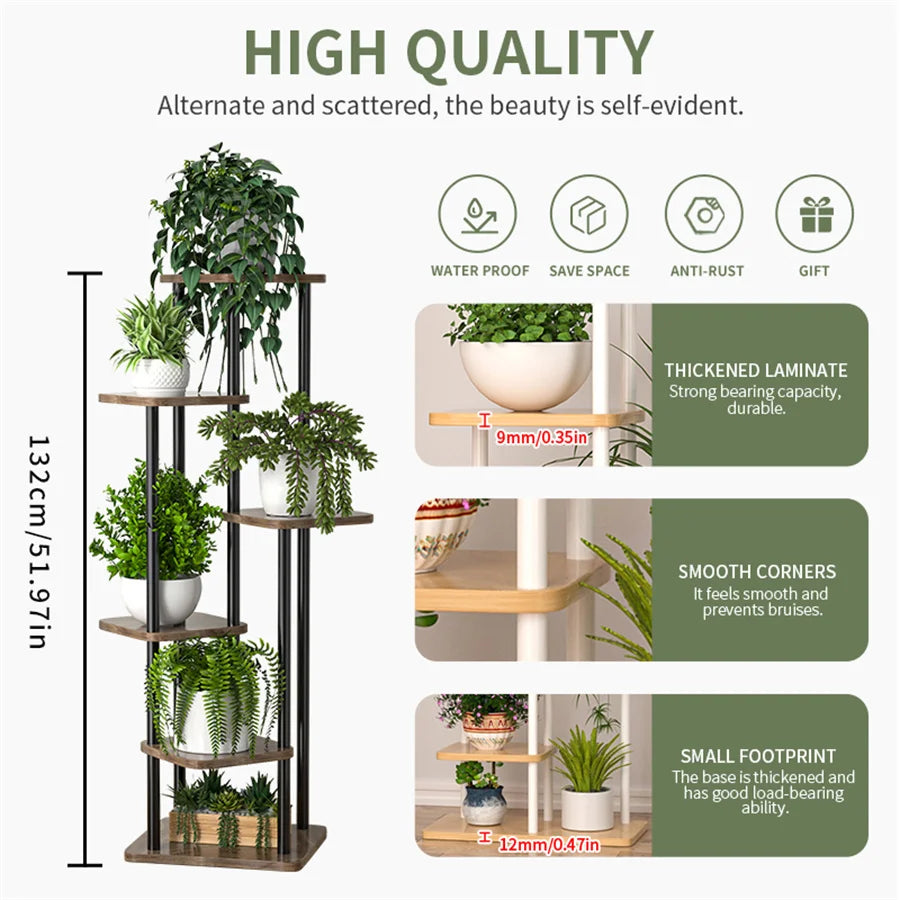 Tier Shelf Planter Rack Indoor Garden Balcony