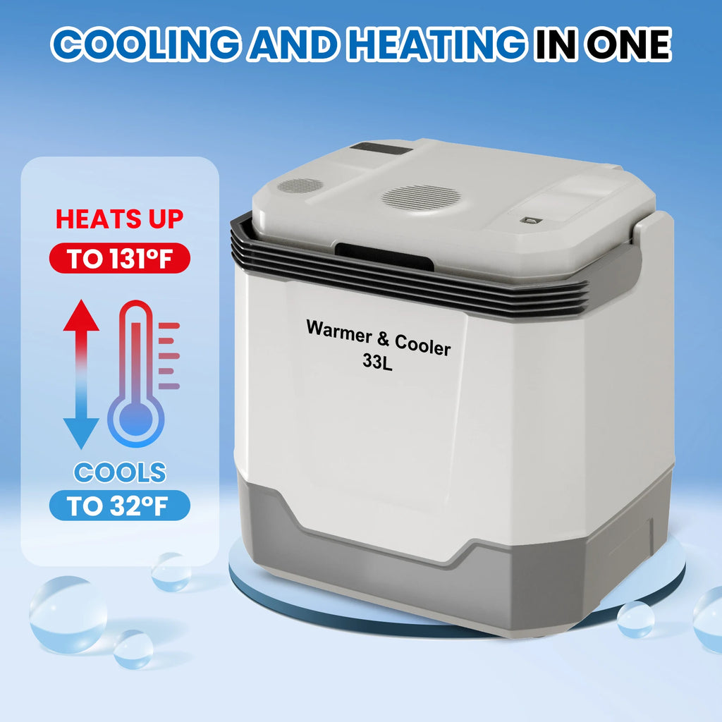33 L Portable Electric Cooler Warmer Automatic AC/DC