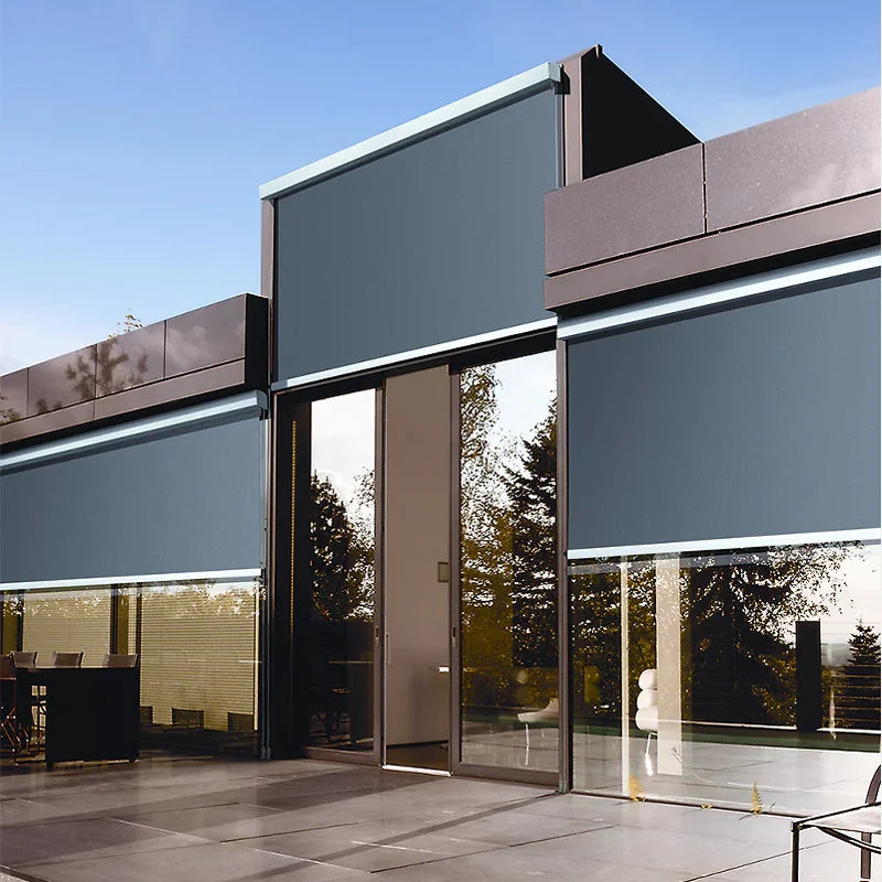 Motorized Rolling Outdoor Blinds