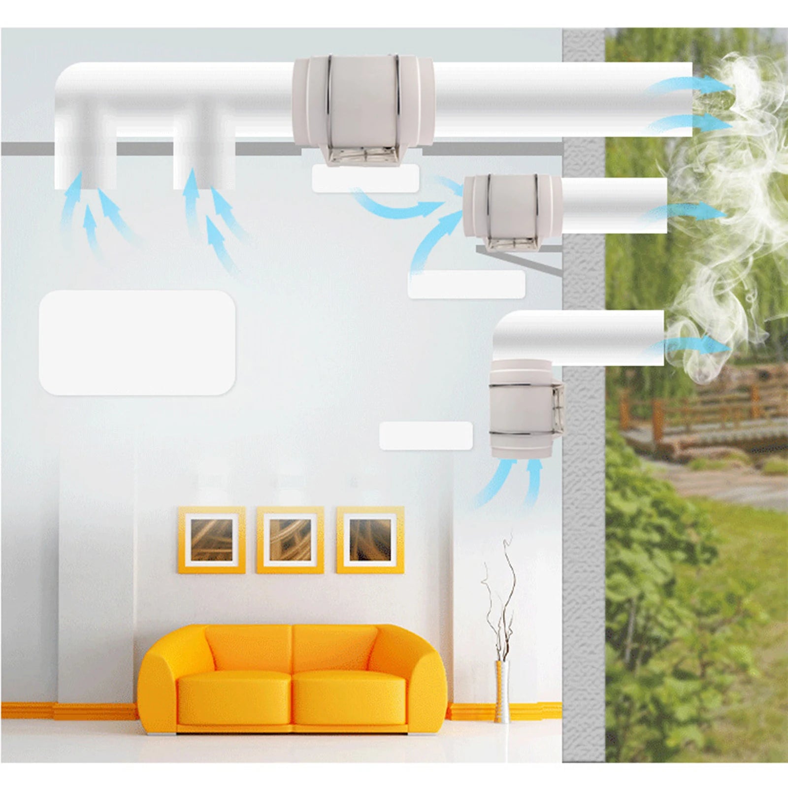 Ventilation 120V 35W Air Duct Fan Exhaust