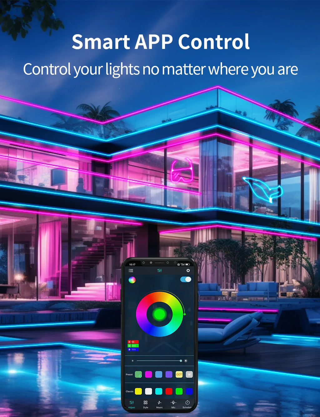 Smart App LED 5050 Strip Lighting Remote