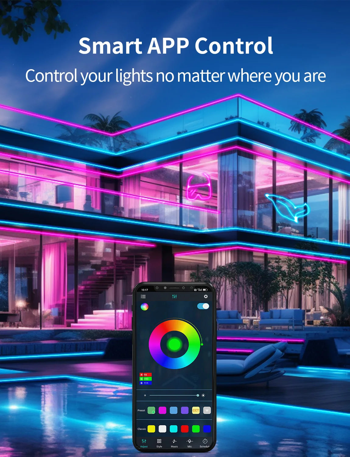 Smart App LED 5050 Strip Lighting Remote