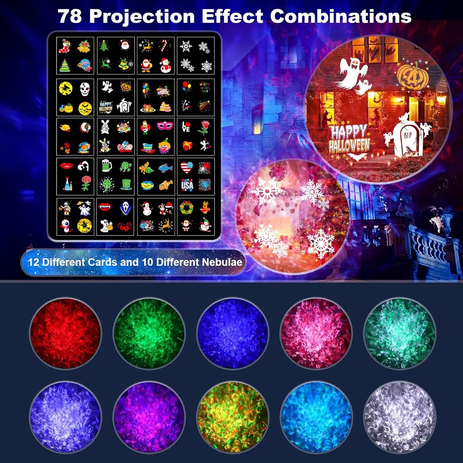 Halloween Christmas Projector Lights Outdoor