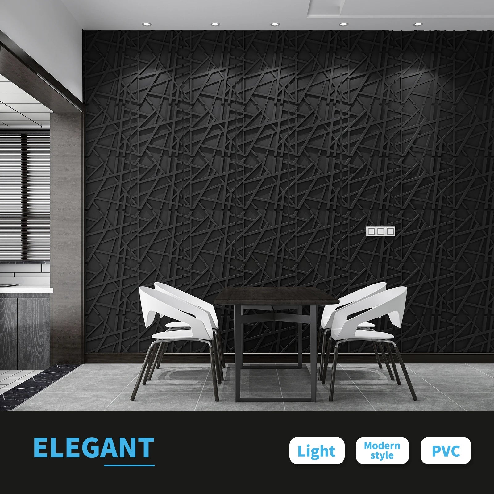 Black Textured Wall Decor