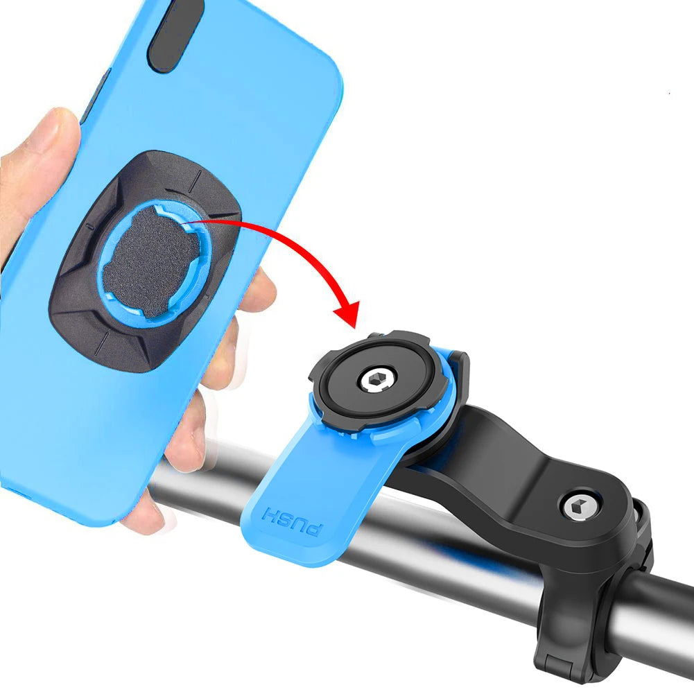Motorcycle Bike Phone Holder Shock Absorber Quad Lock