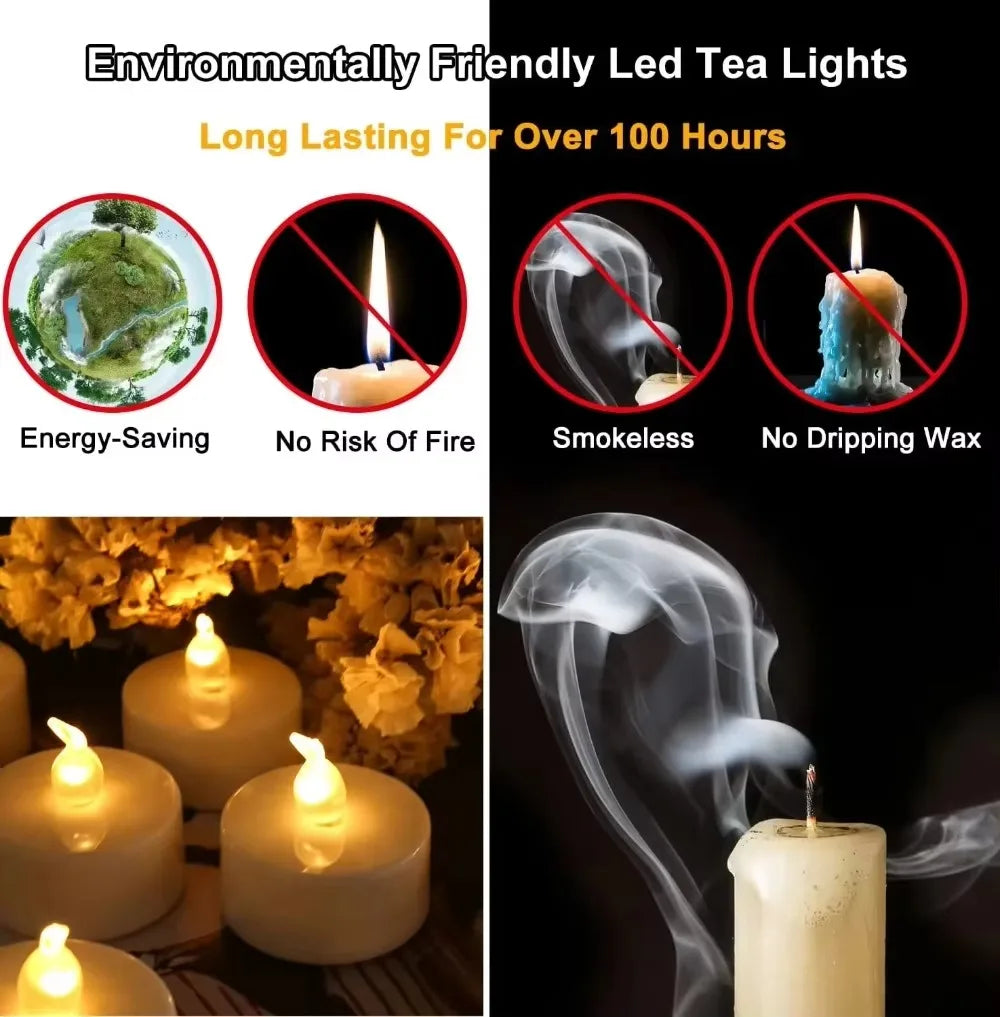 Flameless Flickering LED Tea Lights