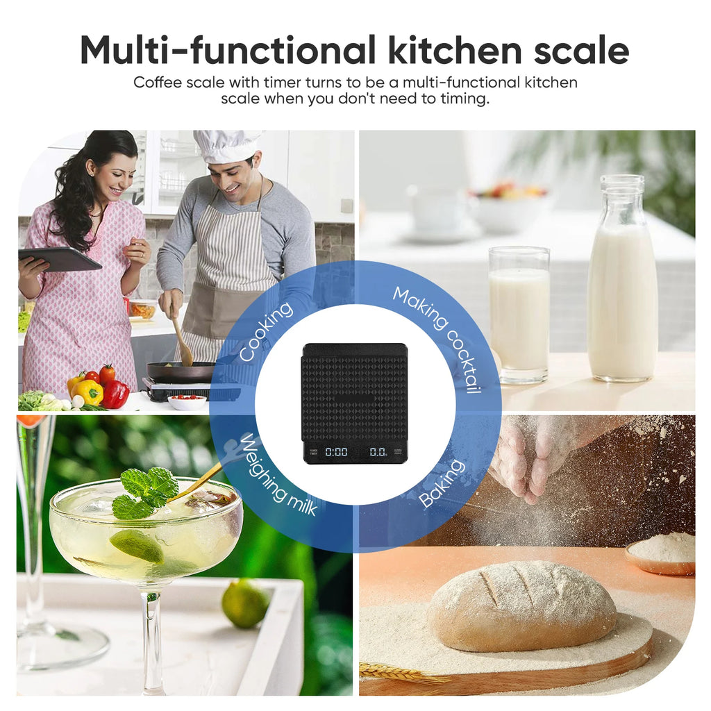 Kitchen Scale Timer Rechargeable