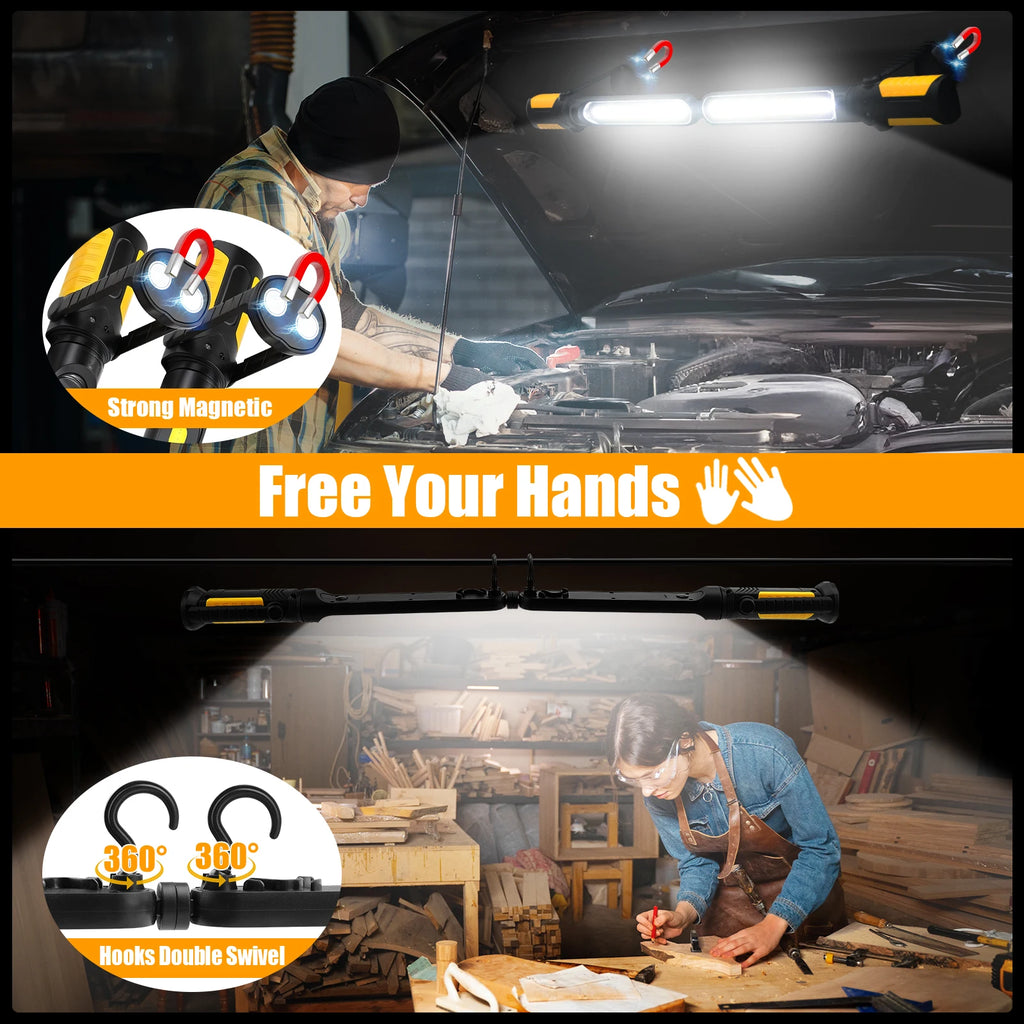 Work Light Bar Rechargeable Magnetic