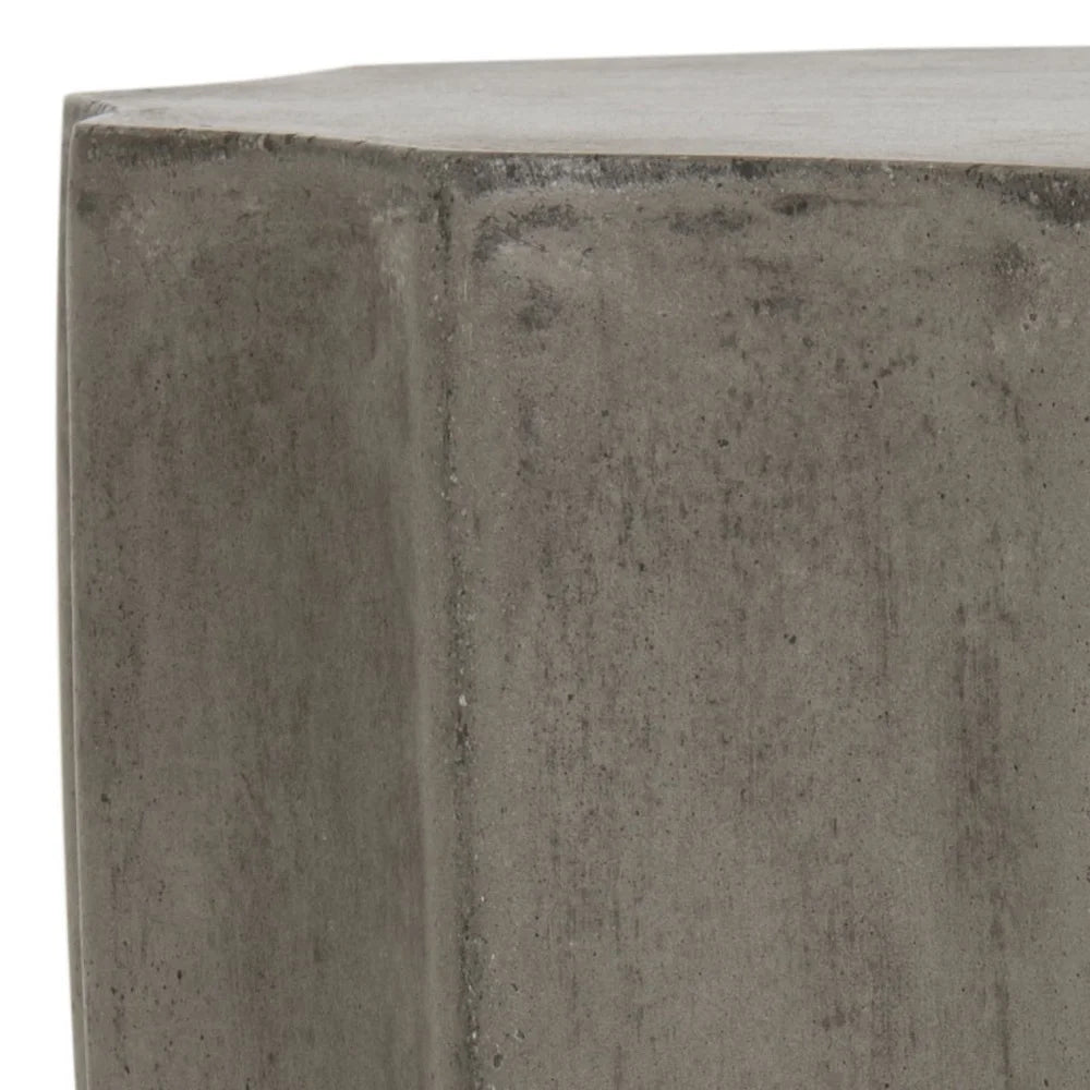 Modern Concrete Accent Stool Table Patio Garden