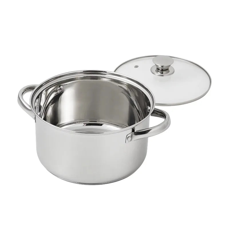 Stainless Steel Cooking Set Stay-Cool Handles