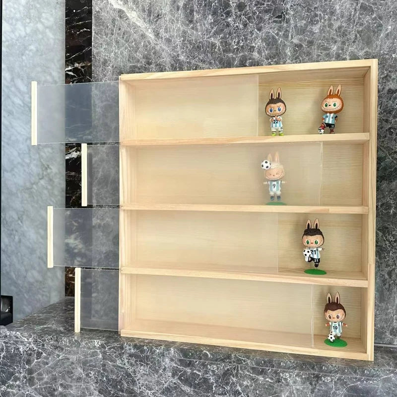 Wooden Display Dustproof Hanging Storage Organizer