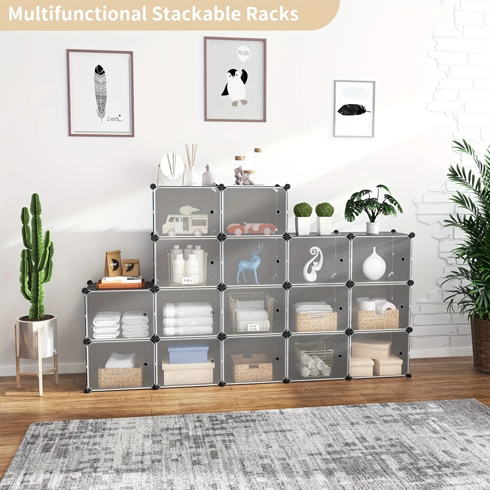 Space-saving Tower Shoe Rack 12-tier 36-grid