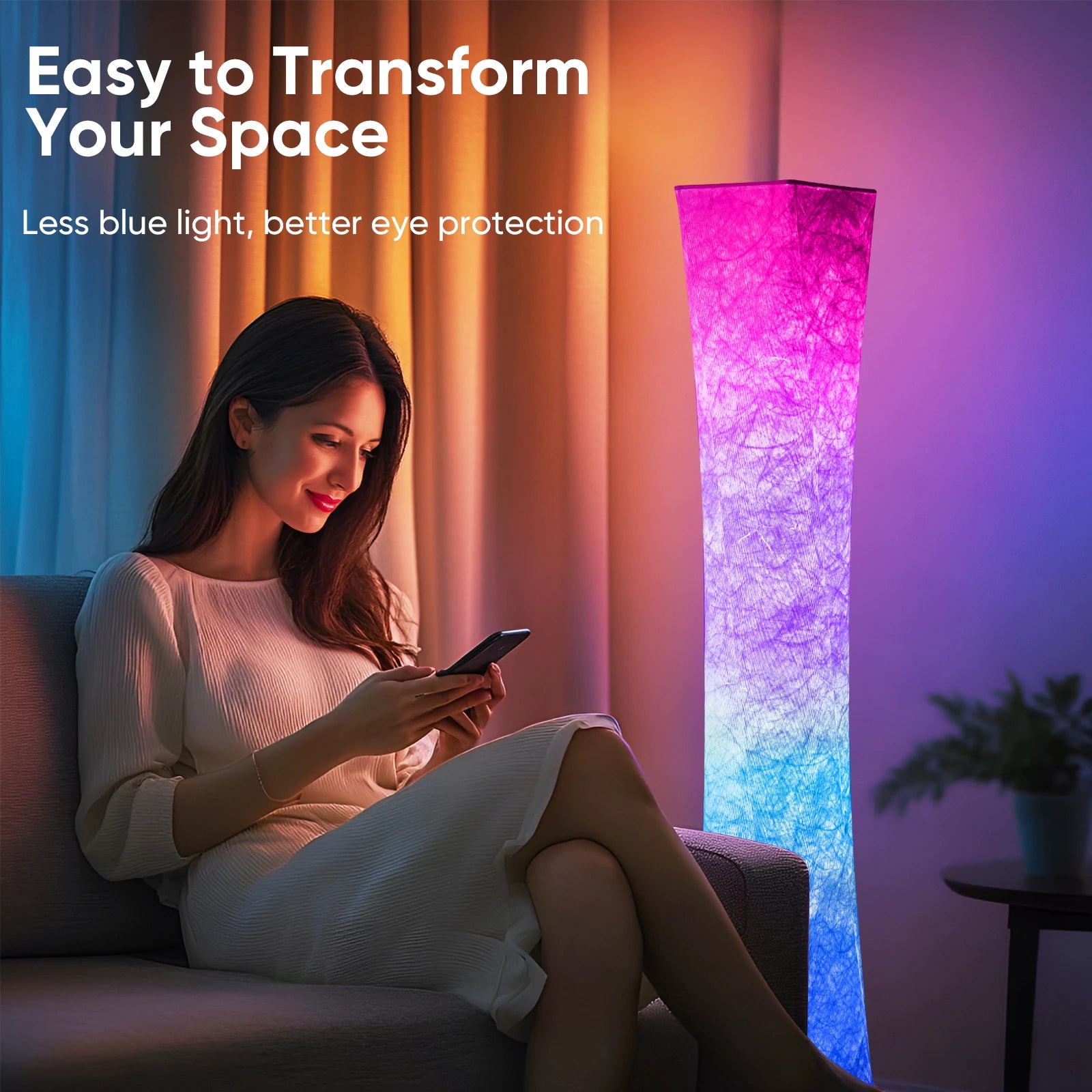 Simple Design Soft Light Floor Lamp,