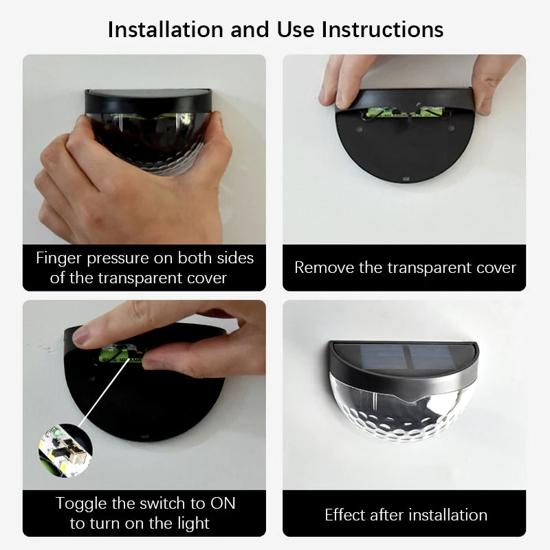 2PCS Outdoor Waterproof Solar Light