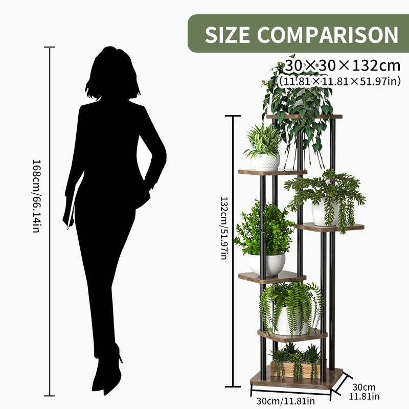 Tier Shelf Planter Rack Indoor Garden Balcony