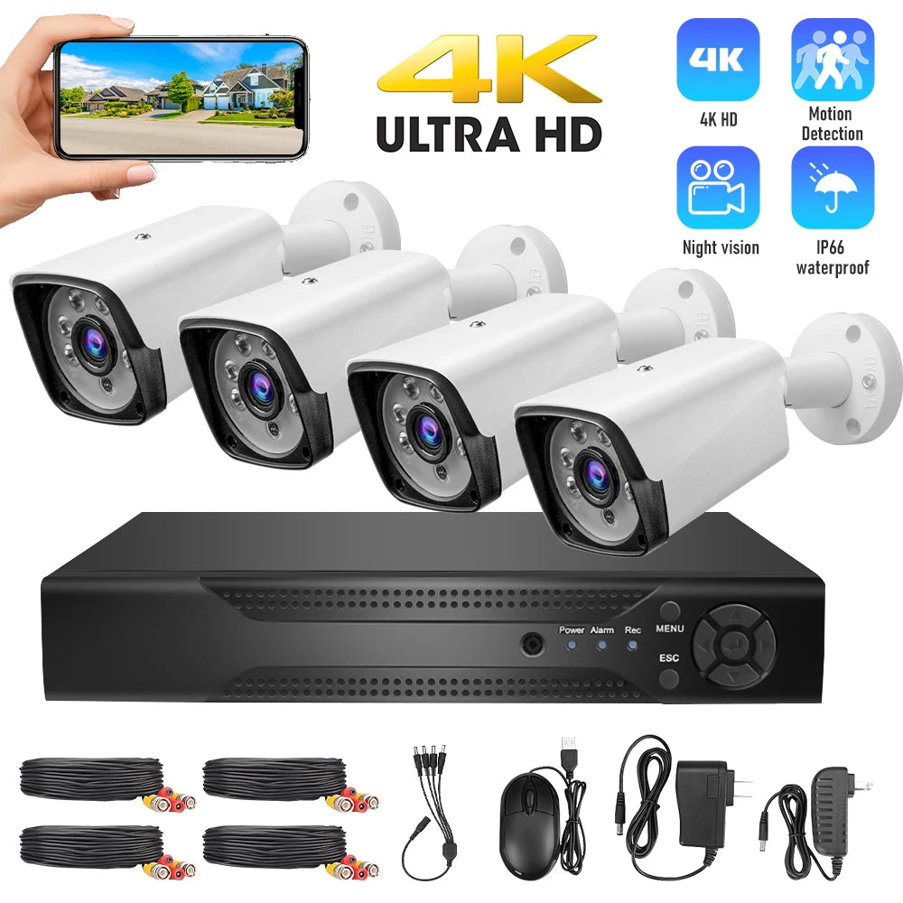 4K 5MP CCTV Camera Security System