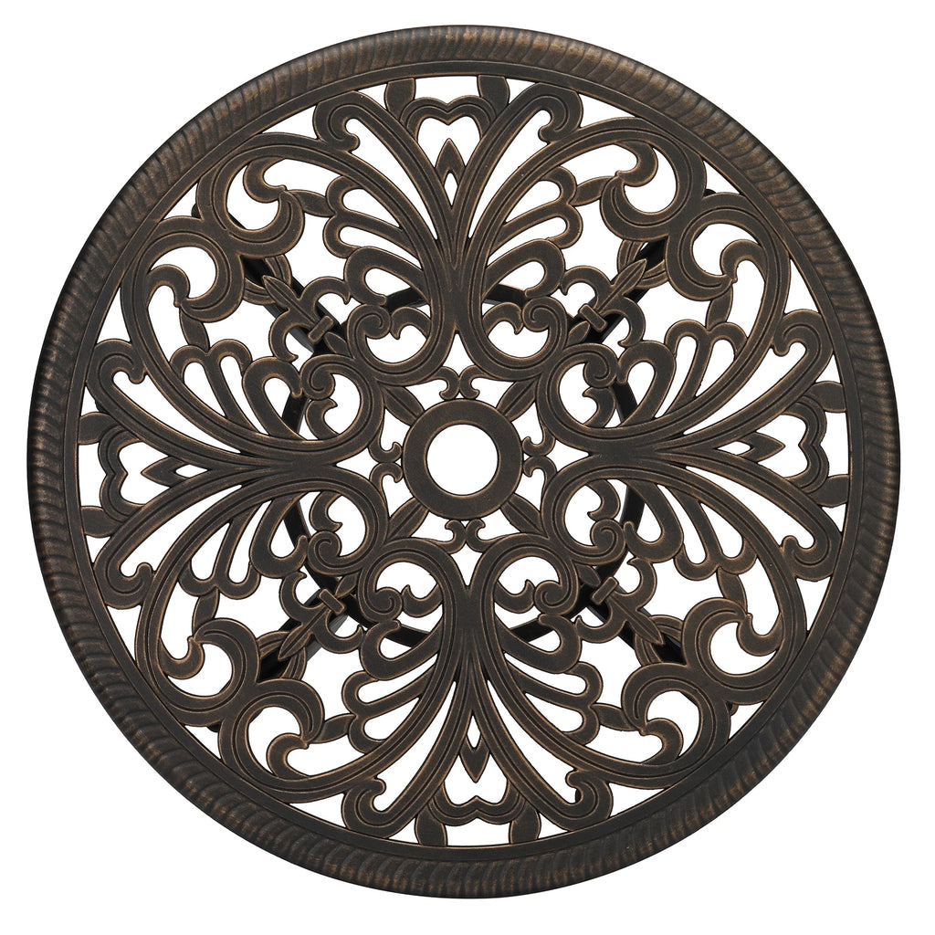 23.6inch Garden Cast Aluminum Table Bronze