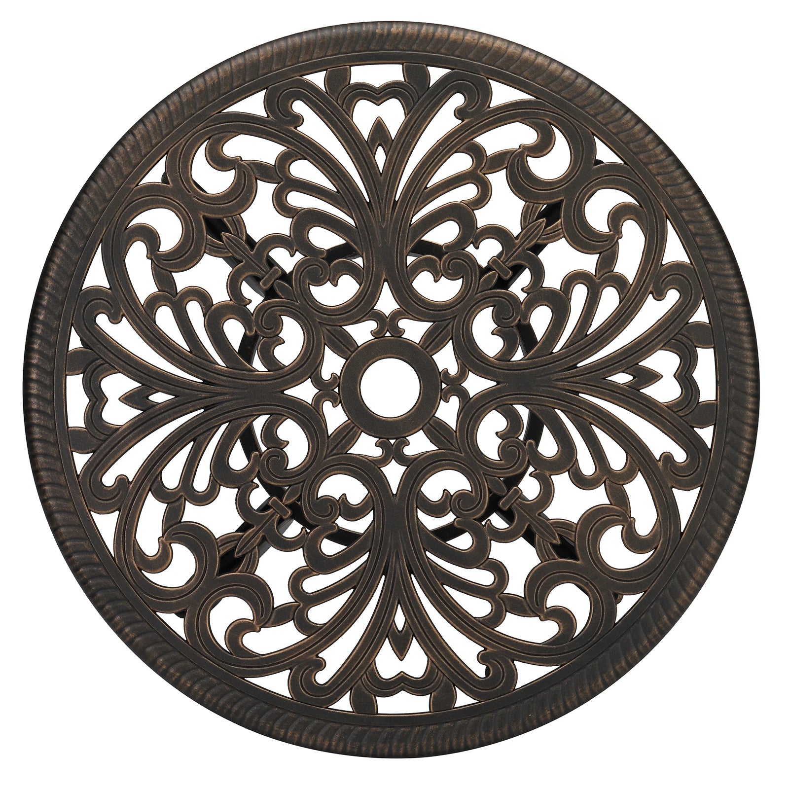 23.6inch Garden Cast Aluminum Table Bronze