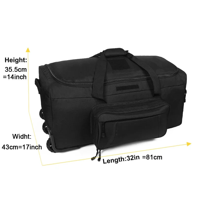 Large Heavy Duty Rolling Travel Suitcase
