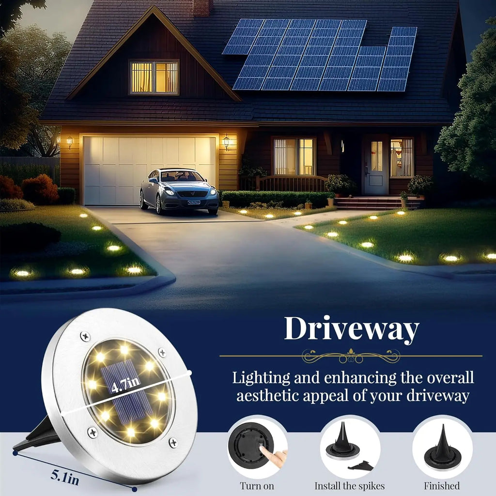 4/8pcs Outdoor Solar Landscape Lighting